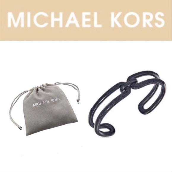 Michael Kors Iconic Link Pave Open Cuff Bracelet - Picture 11 of 11